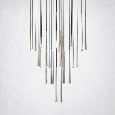 Oriel Shower Round Tapered Tubular Chandelier 48"