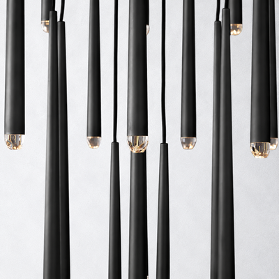 Oriel Shower Round Tapered Tubular Chandelier 48"