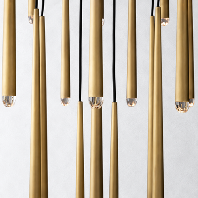 Oriel Shower Round Tapered Tubular Chandelier 48"