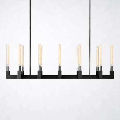 Imperial Glass Linear Chandelier 55"