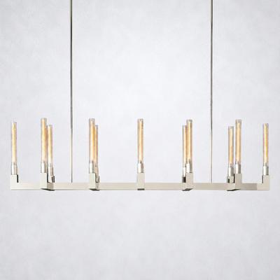Imperial Glass Linear Chandelier 67"