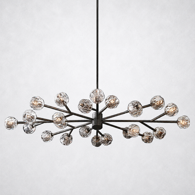 Meridian Clear Crystal Round Chandelier 72"