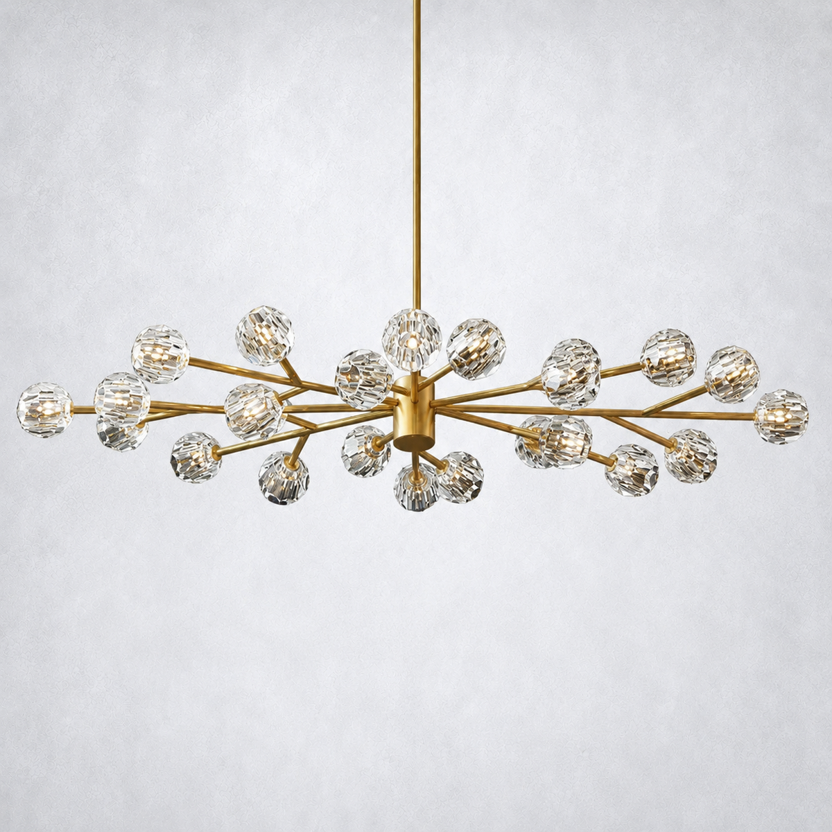 Meridian Clear Crystal Oval Chandelier 72"