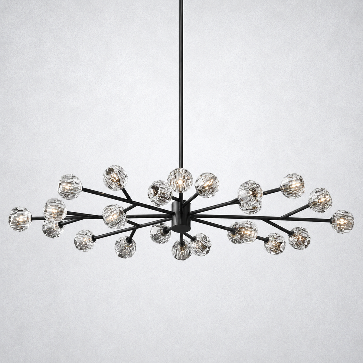 Meridian Clear Crystal Oval Chandelier 72"