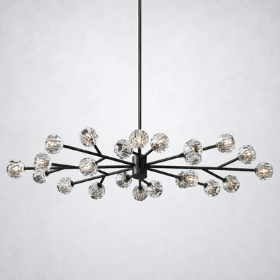 Meridian Clear Crystal Oval Chandelier 72"