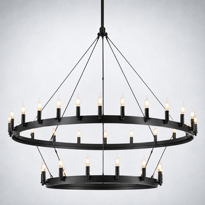 Halo Vintage Candelabra 2-Tier Chandelier