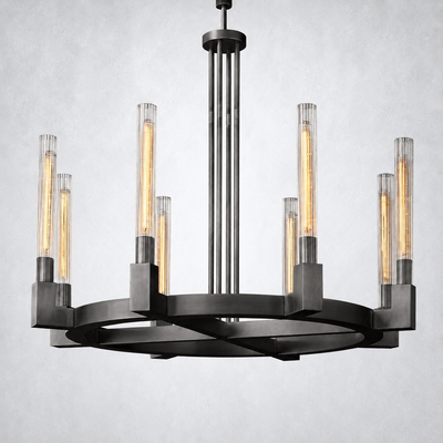 Imperial Glass Round Chandelier 36"