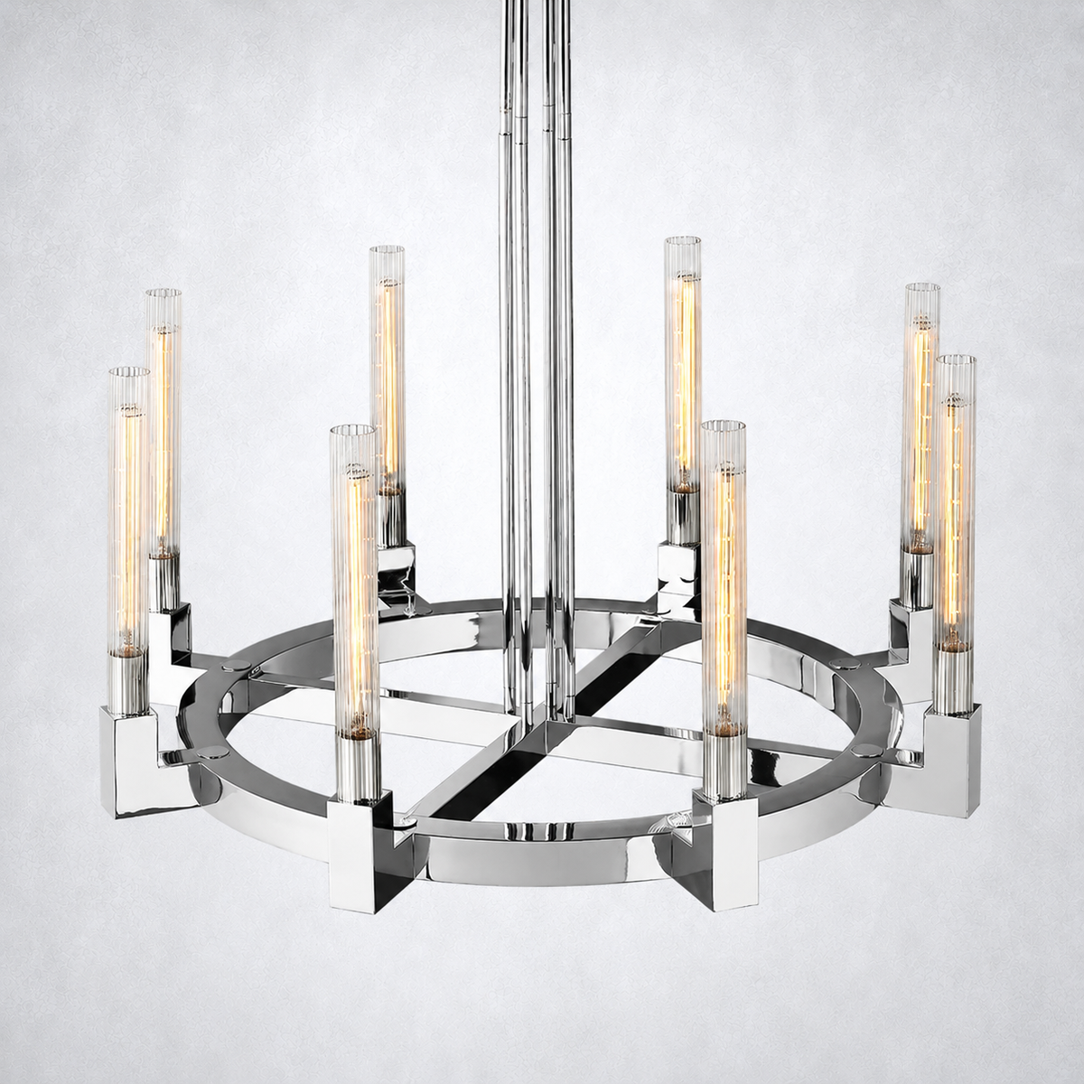 Imperial Glass Round Chandelier 36"