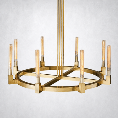 Imperial Glass Round Chandelier 48"