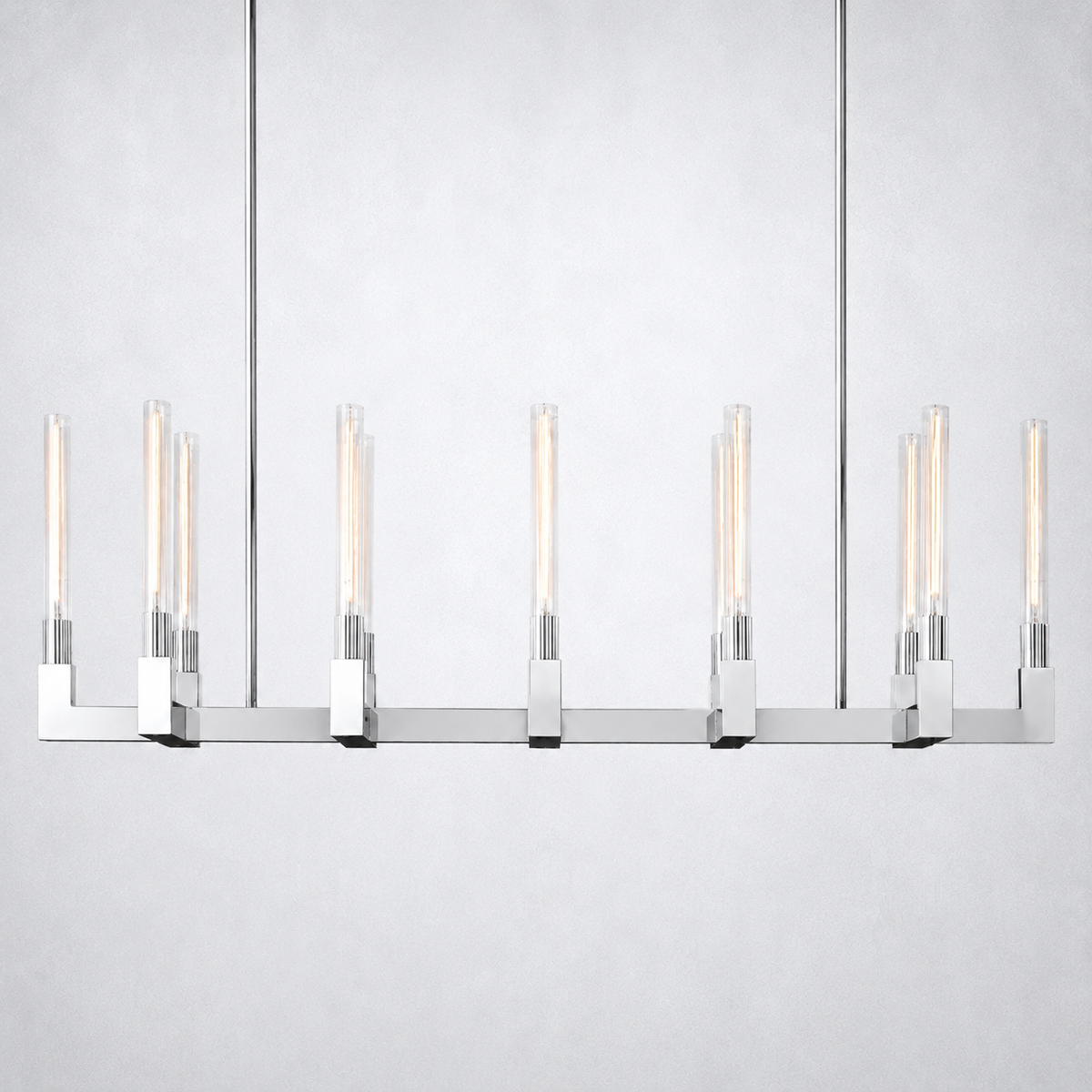 Imperial Glass Linear Chandelier 55"