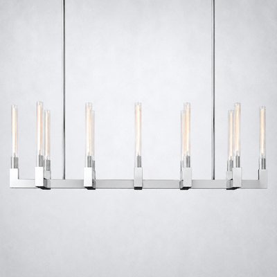Imperial Glass Linear Chandelier 55"