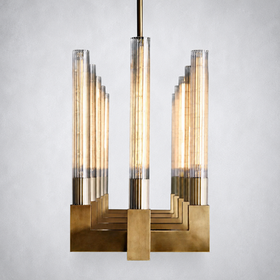 Imperial Glass Linear Chandelier 55"