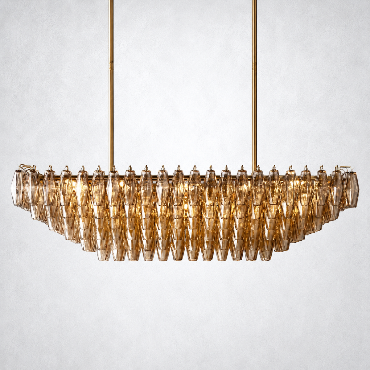 Skylark Crystal Rectangular Chandelier 54"