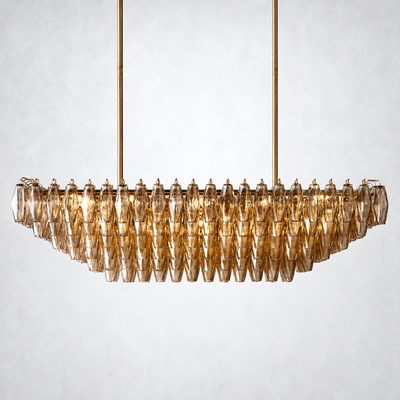Skylark Crystal Rectangular Chandelier 54"