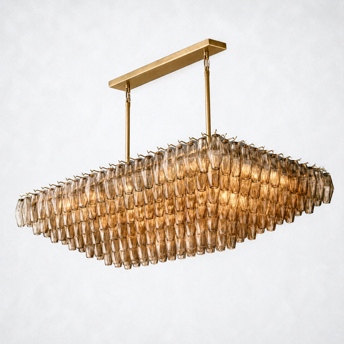 Skylark Crystal Rectangular Chandelier 54"