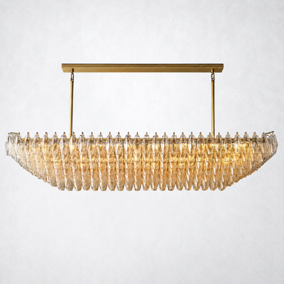 Skylark Crystal Rectangular Chandelier 74"