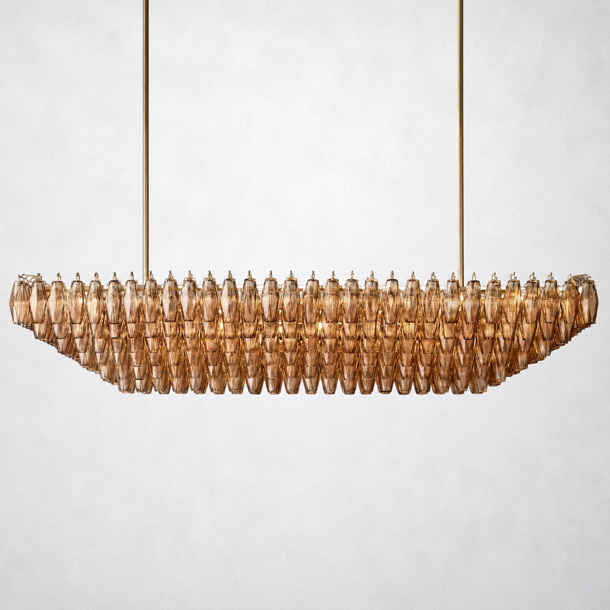 Skylark Crystal Rectangular Chandelier 74"