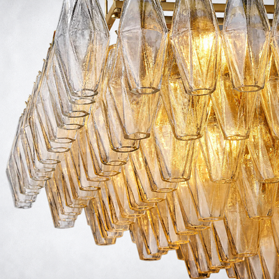 Skylark Crystal Rectangular Chandelier 74"
