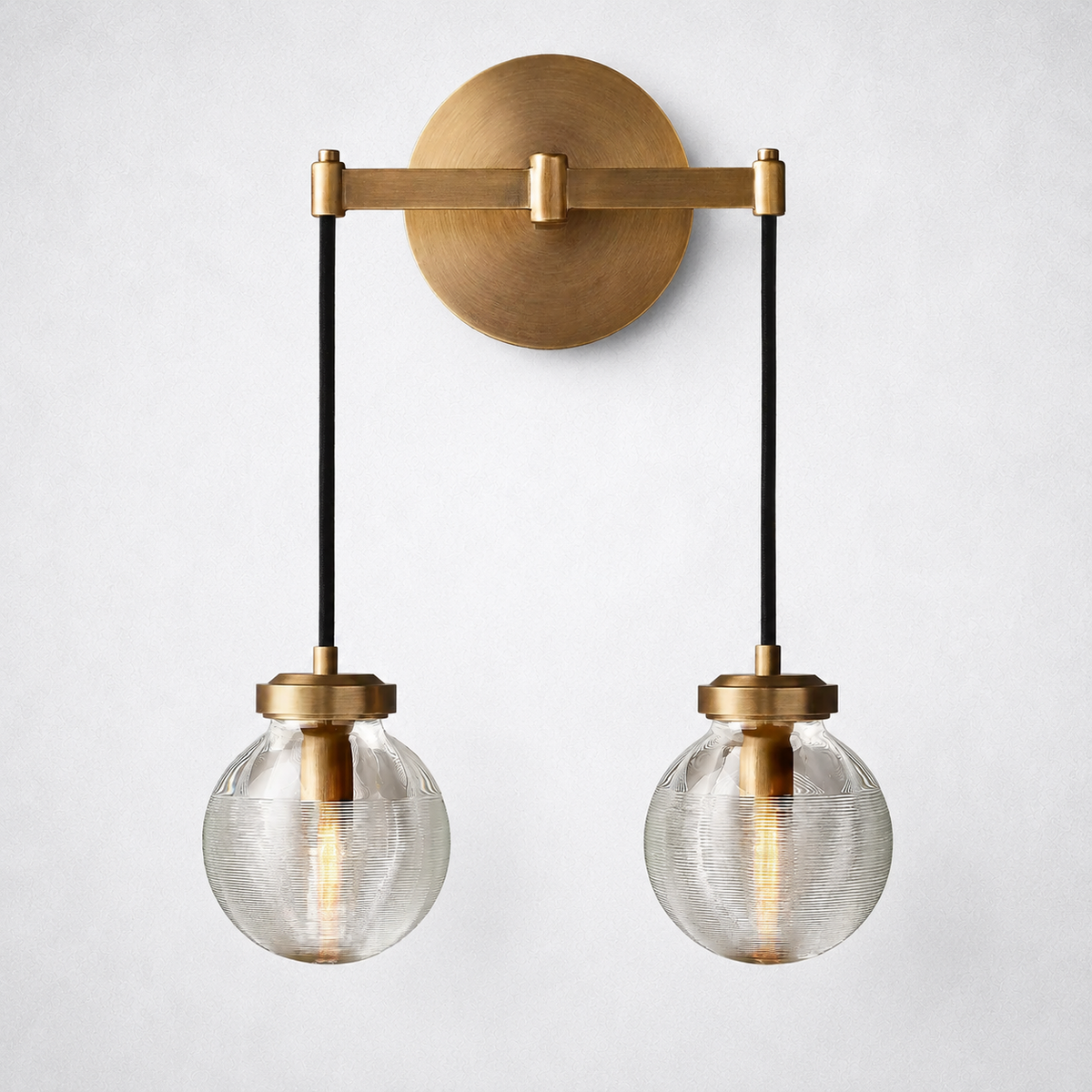 Liora Pearl Glass Double-Head Wall Sconce