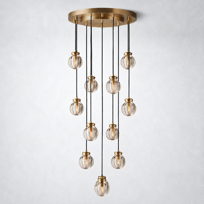 Liora Pearl Round Chandelier 22"