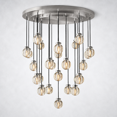 Liora Pearl Round Chandelier 38"