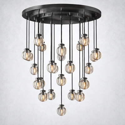 Liora Pearl Round Chandelier 38"