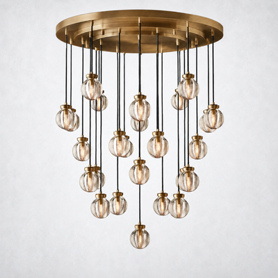 Liora Pearl Round Chandelier 38"