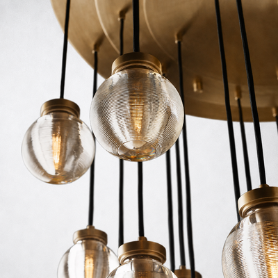 Liora Pearl Round Chandelier 38"