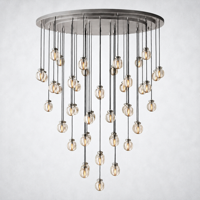Liora Pearl Round Chandelier 60"