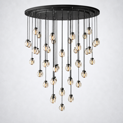 Liora Pearl Round Chandelier 60"