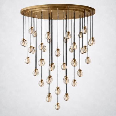 Liora Pearl Round Chandelier 60"