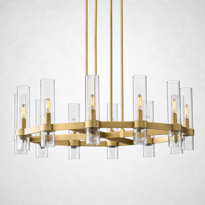 Summit Modern Fashion Glass Round Chandelier Light 36‘’