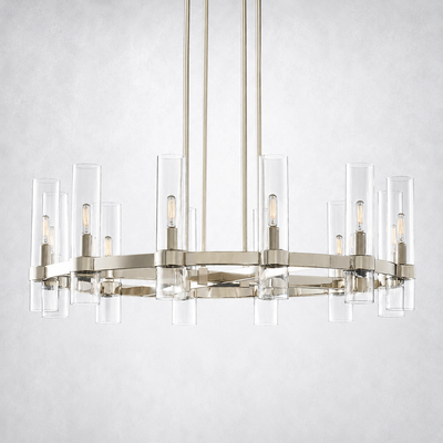 Summit Modern Fashion Glass Round Chandelier Light 36‘’
