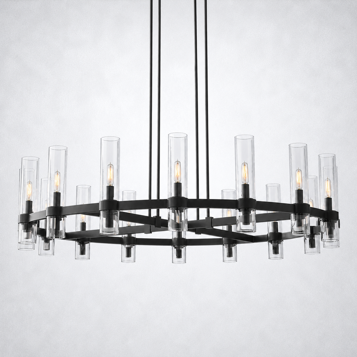 Summit Modern Fashion Glass Round Chandelier Light 48‘’
