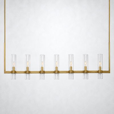 Summit Modern Fashion Glass Linear Chandelier 59''