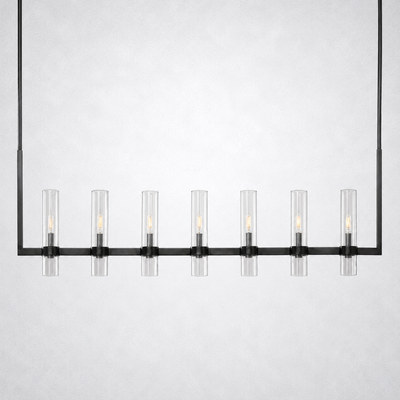 Summit Modern Fashion Glass Linear Chandelier 59''
