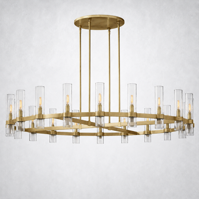 Summit Modern Fashion Glass Round Chandelier Light 60‘’