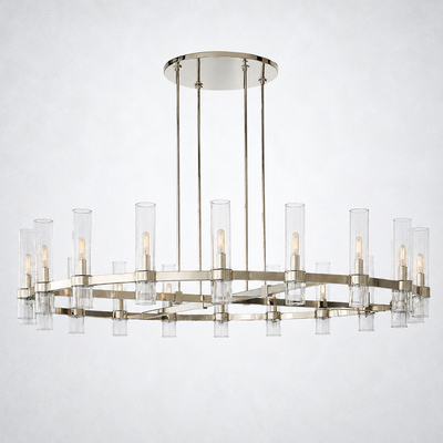 Summit Modern Fashion Glass Round Chandelier Light 60‘’