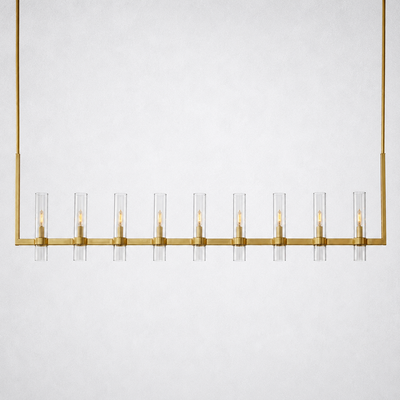 Summit Modern Fashion Glass Linear Chandelier 71''