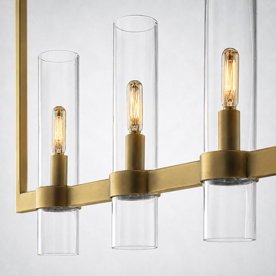 Summit Modern Fashion Glass Linear Chandelier 71''