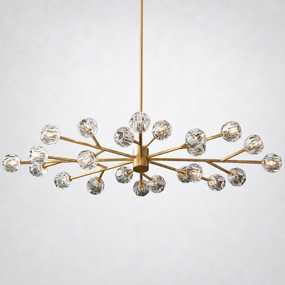 Meridian Clear Crystal Round Chandelier 72"