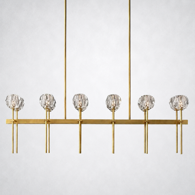 Meridian Cristal Double Linear Chandelier 60" Clear