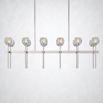 Meridian Cristal Double Linear Chandelier 60" Clear