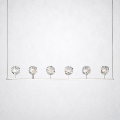 Meridian Cristal Linear Chandelier Clear 60"