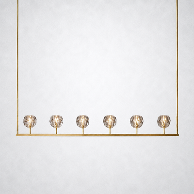 Meridian Cristal Linear Chandelier Clear 60"