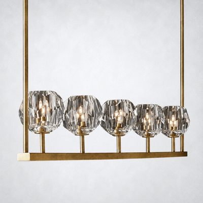 Meridian Cristal Linear Chandelier Clear 48"