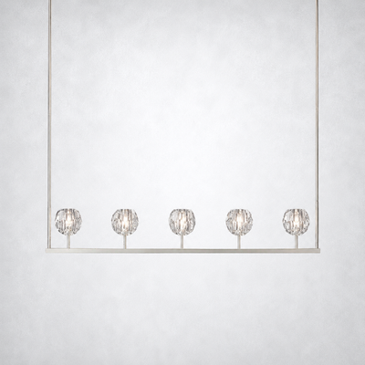 Meridian Cristal Linear Chandelier Clear 48"
