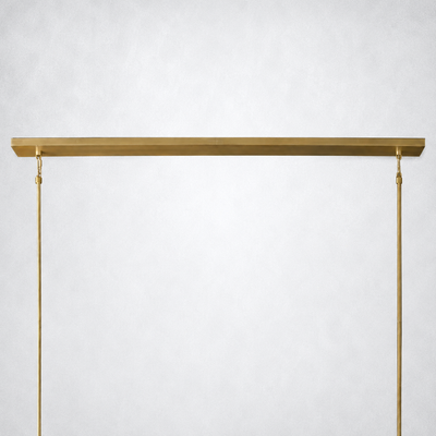 Meridian Cristal Linear Chandelier Smoke 60"