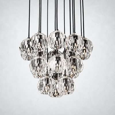 Meridian Crystal Cluster Chandelier 19"