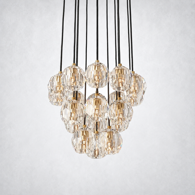 Meridian Crystal Cluster Chandelier 19"
